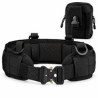 Phantom Field Kit — black padded belt and one utility pouch on a white background; Belt + Pouch configuration