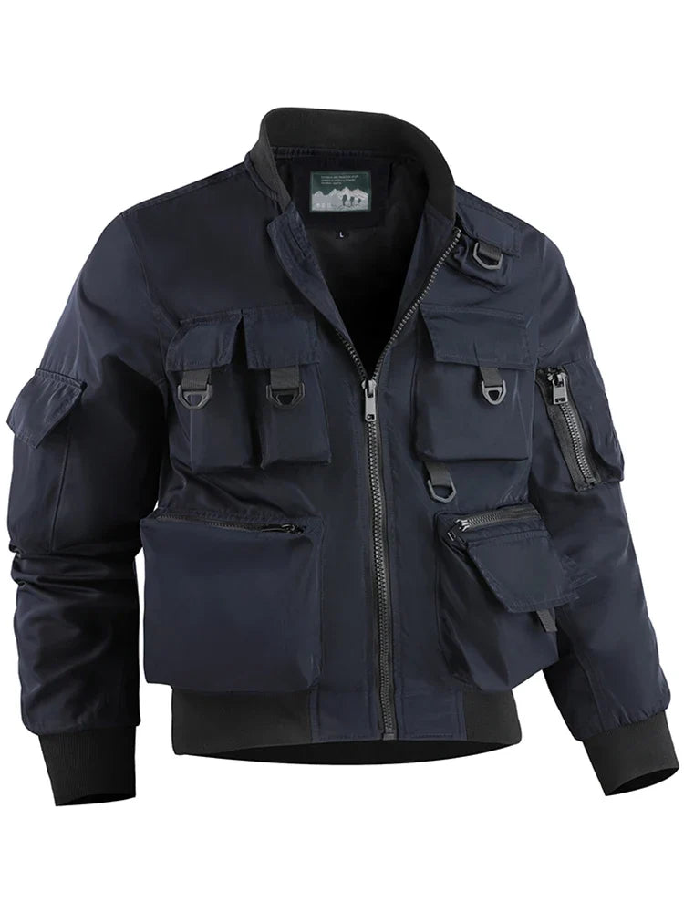 Supplier front view of the blue Phantom Field Jacket.