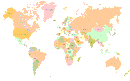 Gráfico del mapa mundial mostrado en la galería de pegamentos para reparación de metales AB