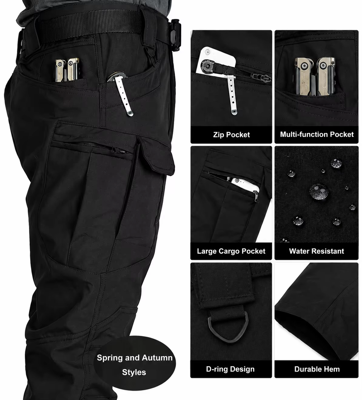 Black Hawk One — Pantalones cargo tácticos elásticos