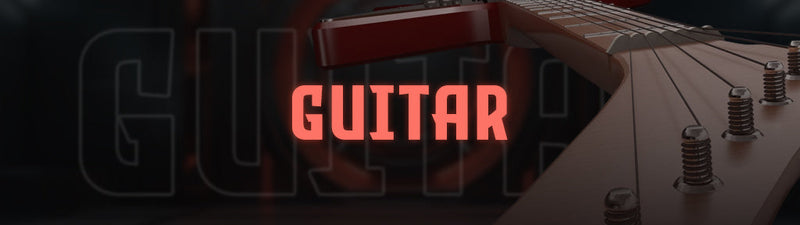 Banner de aplicación del plugin JST Heat para guitarra con un gráfico rojo