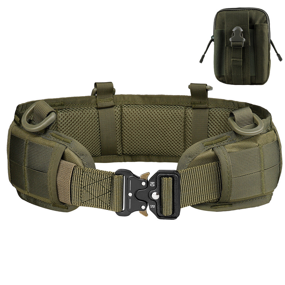 Supplier view of the olive-green Phantom Field Kit with one belt and one utility pouch.