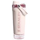 Botella rosa Vitalize con tapa translúcida, tapón de rosca y asa de transporte