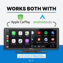 Gráfico CarTablet Pro Max que muestra las interfaces Apple CarPlay y Android Auto