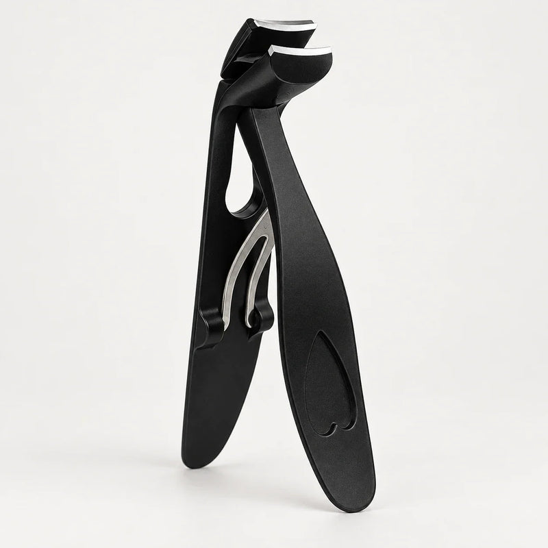 Cortauñas en ángulo Black Iron Elite con mangos curvos extendidos y resorte