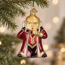 Adorno Dungeon Master junto a luces navideñas cálidas