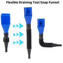 Gráfico del embudo flexible que muestra el tubo de extensión negro ajustable