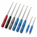 HookGlide opción de ocho piezas: seis extractores largos y dos cortos.