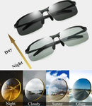 Gráfico de los lentes de sol rectangulares que muestra cambios de tinte con distinta iluminación