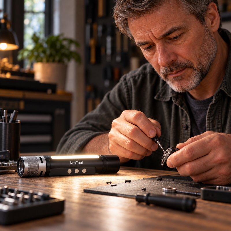 Iron Titanium Nextool — Inclina la luz lateral giratoria.