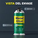 Vista del envase de adhesivo, con aplicador y cuerpo señalados.