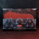 Interfaz del plugin de audio JST Heat con visualización de forma de onda y controles giratorios