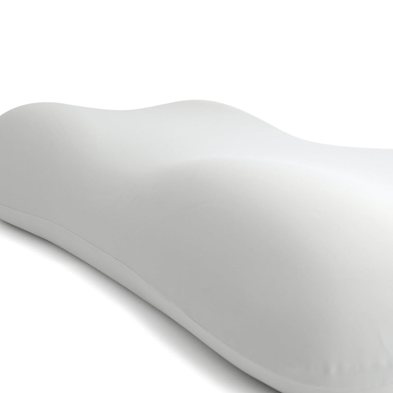 Detalle de la superficie contorneada de la almohada blanca Deep Sleep
