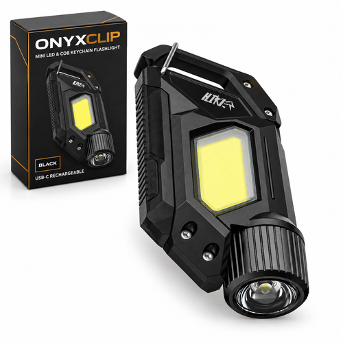 Onyxclip — Minilinterna LED y COB de llavero