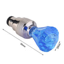 Luz LED azul para válvula de neumático en forma de diamante con conexión metálica roscada
